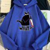 Sweat à capuche petit chat noir et couteau sweat avec sweats à capuche femmes