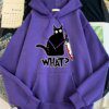 Sweat à capuche petit chat noir et couteau sweat avec sweats à capuche femmes