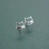 boucle d oreille chat en argent Sterling