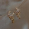 boucle d oreille chat mignon en cristal pour femmes