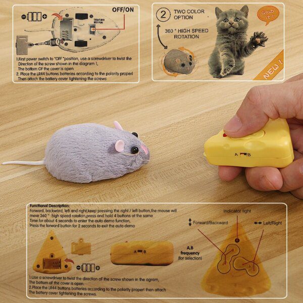 Souris Électrique Télécommandée pour Chat – Proie Contrôlée
