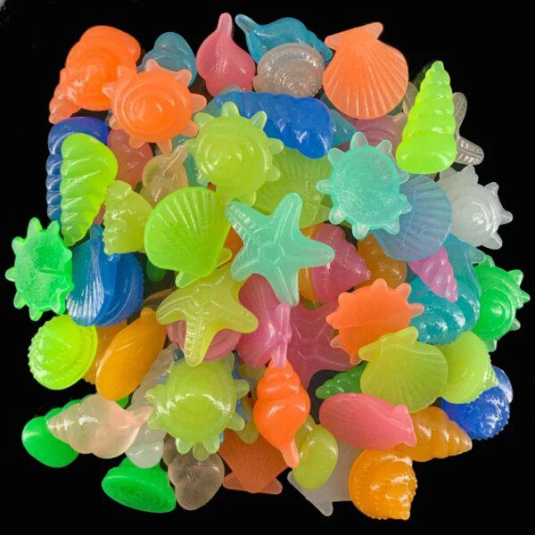 47097-76c9f8.jpg decoration aquarium - 10/50pcs Lumineux Pierres Brillantes En Forme de Coquille Étoile De Mer