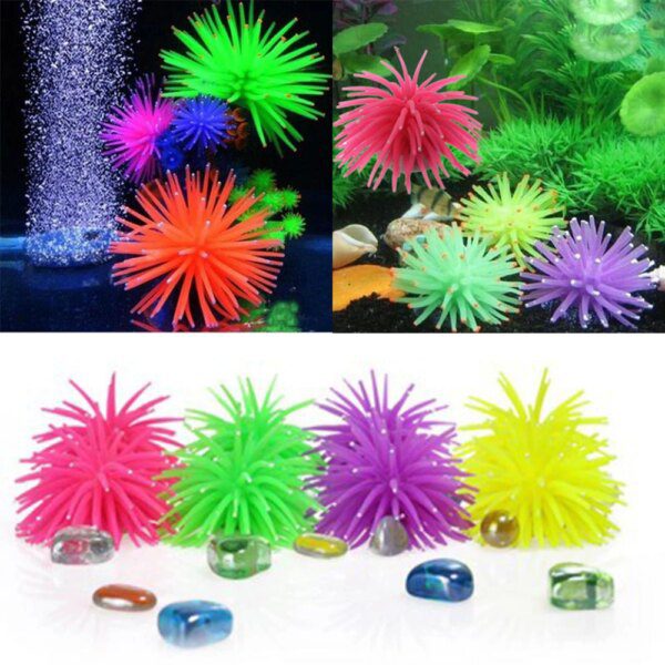 decoration aquarium, oursin de mer, plantes d'algues de corail, paysage sous-marin pour Aquarium