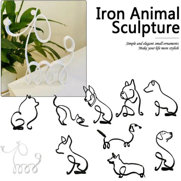 Sculpture artistique minimaliste pour chien et chat