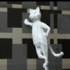 Sculpture de chat debout en papier 3D, modèles de chaton Cool