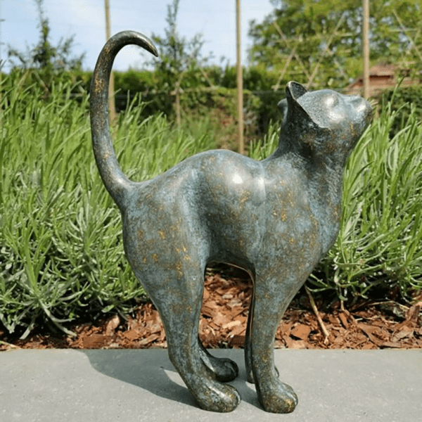 47986-8277ed.png Statue de chat en résine Bronze, Sculpture d'extérieur, décoration de maison, jardin, porche, bureau