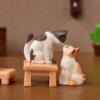 48030-499236.jpg Figurines miniatures de dessin animé, Animal, chat, en résine, Micro paysage Kawaii, accessoires de bureau pour décoration de maison, cadeau pour enfants