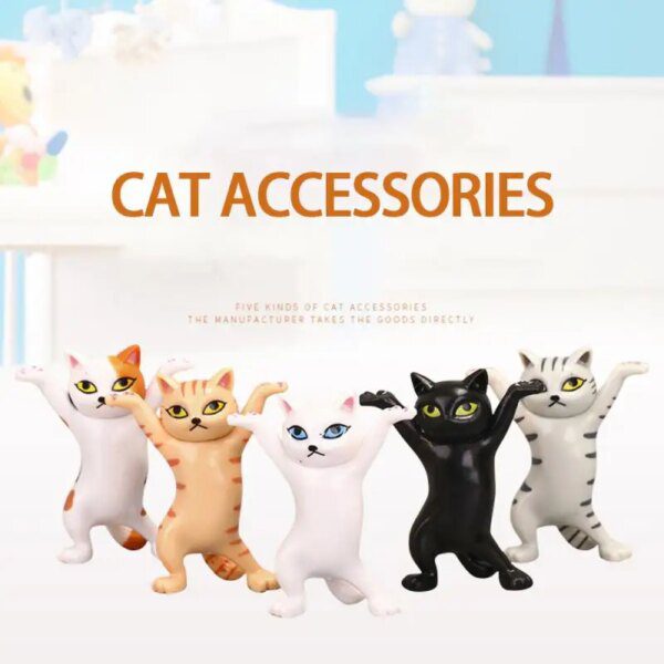 Porte-stylo chat drôle noir, jouet tenant tout support d'écouteurs chat mignon, décoration de maison, décoration de pâques, ensemble de rangement Ktty