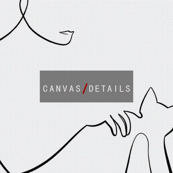 Affiches et imprimés chat et maître, peinture sur toile minimaliste, tableau d'