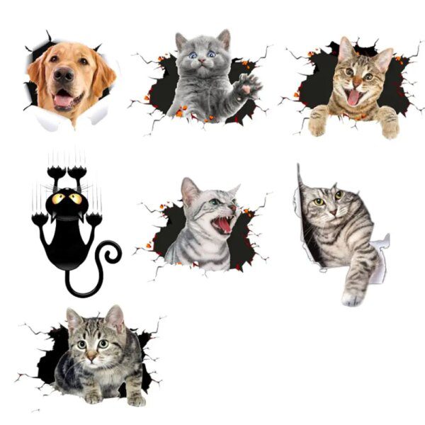 Autocollants muraux 3D en PVC, papier-peint, lavable au lave-vaisselle