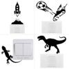 Autocollant interrupteur lumineux en vinyle pour chambre d'enfant, décoration murale
