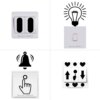 Autocollant interrupteur lumineux en vinyle pour chambre d'enfant, décoration murale