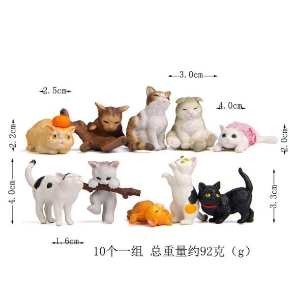 chat decoration colorées pour chats, 10 pièces, décoration de jardin pour la maison