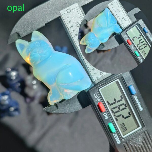 chat decoration en cristal naturel, 1 pièce, Quartz Rose, améthyste, obsidienne