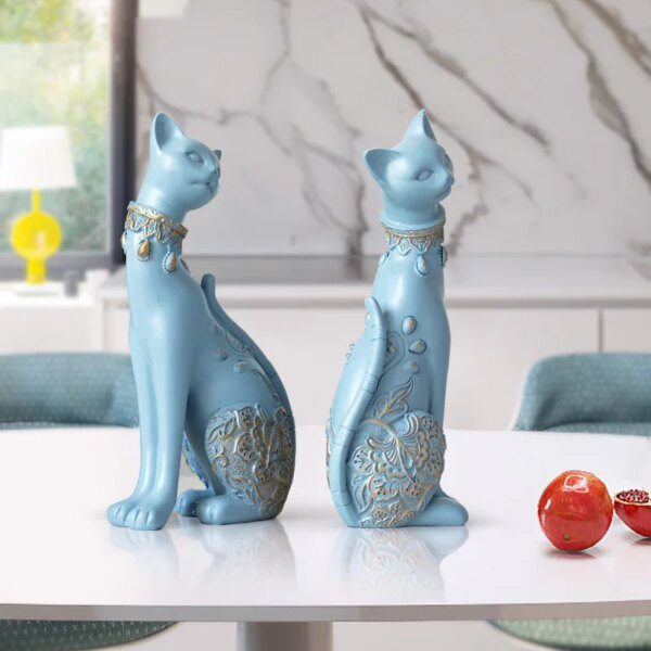 48478-77325c.jpg Poupée décorative Résine Statue de Chat Décoration de la Maison Mode Cadeau