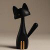 Décoration de chambre, Sculpture en résine, Art artisanal moderne, nordique, chat, Animal