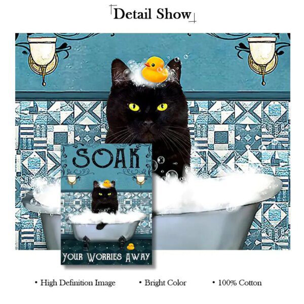 Peinture sur toile imprimée style nordique, dessin de sirène, chat, carlin, raton laveur, Panda, girafe, décor de toilettes pour chambre d'enfant