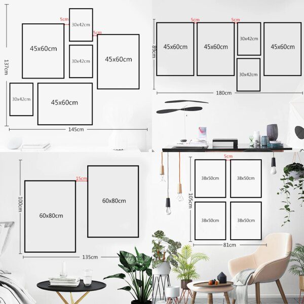 Imprimés modulaires de Style nordique, lettres noires de peinture animal
