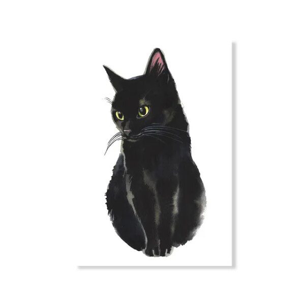 Imprimés modulaires chat noir humour