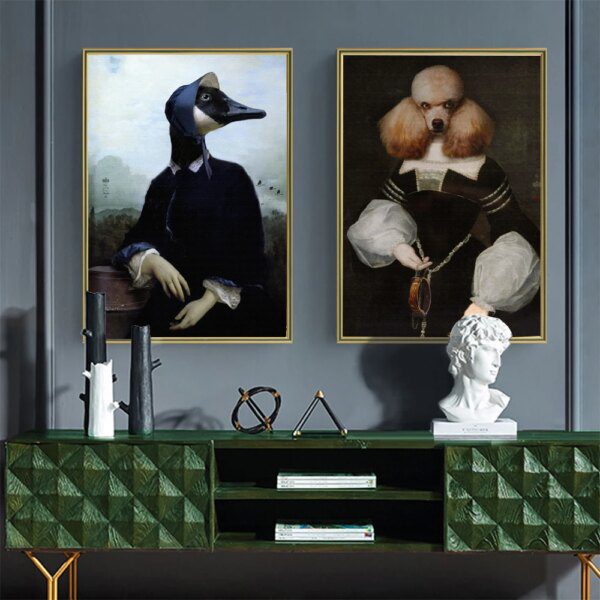 Peinture animale sur toile – Art mural homme