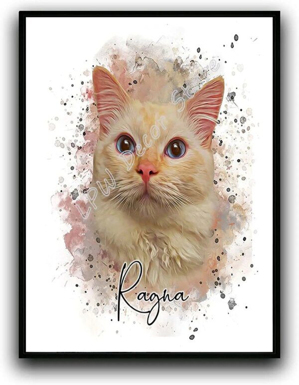 Toile portrait personnalisé de chien / chat – Art mural émotionnel