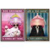 Affiche vintage de toilettage pour chiens – Art mural drôle