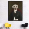 Peinture murale sur toile – Chien en dessin animé style classique