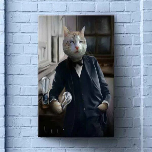 Toile de fond abstraite personnalisée – Portrait de chien sur toile