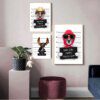 Toile chien boxeur – Style nordique, art mural amusant pour chambre