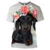 t shirt homme Teckel pour hommes, imprimé 3D, surdimensionné, mignon, chien Dackel