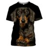 t shirt homme Teckel pour hommes, imprimé 3D, surdimensionné, mignon, chien Dackel