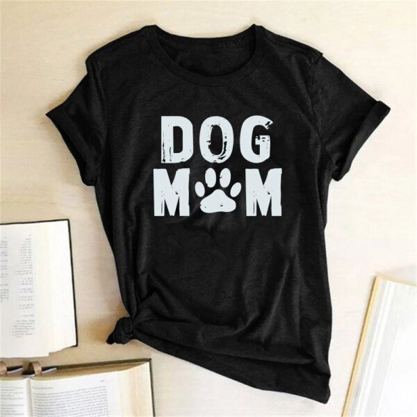 t shirt femmes, ample, estival et décontracté, avec imprimé de chien maman, haut esthétique Harajuku