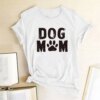 t shirt femmes, ample, estival et décontracté, avec imprimé de chien maman, haut esthétique Harajuku
