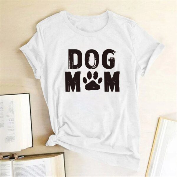 t shirt femmes, ample, estival et décontracté, avec imprimé de chien maman, haut esthétique Harajuku