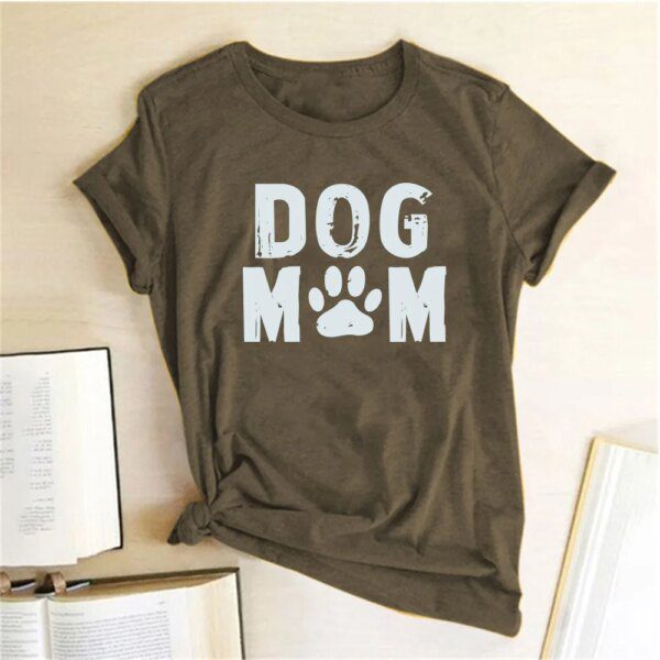 t shirt femmes, ample, estival et décontracté, avec imprimé de chien maman, haut esthétique Harajuku