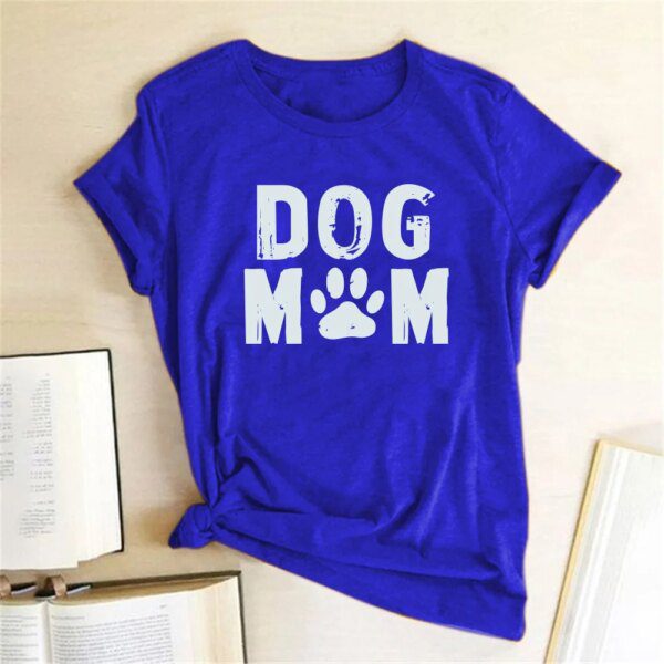 t shirt femmes, ample, estival et décontracté, avec imprimé de chien maman, haut esthétique Harajuku