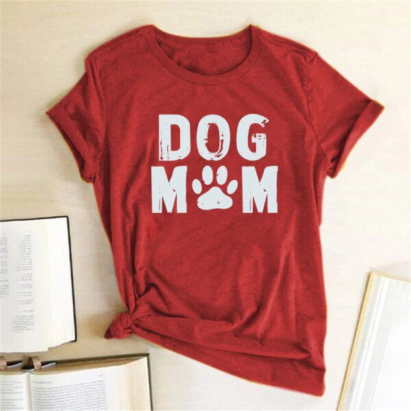 t shirt femmes, ample, estival et décontracté, avec imprimé de chien maman, haut esthétique Harajuku