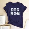 t shirt femmes, ample, estival et décontracté, avec imprimé de chien maman, haut esthétique Harajuku