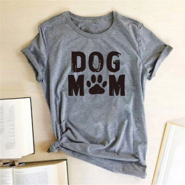 t shirt femmes, ample, estival et décontracté, avec imprimé de chien maman, haut esthétique Harajuku