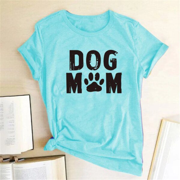 t shirt femmes, ample, estival et décontracté, avec imprimé de chien maman, haut esthétique Harajuku