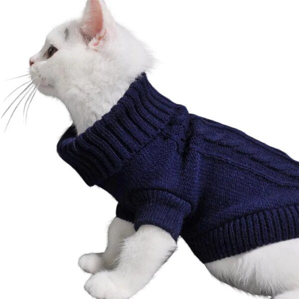 Pull chaud tricoté pour chien & chat – douceur laineuse