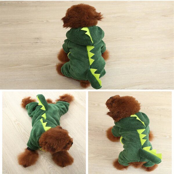 Costume pull en flanelle pour chien & chat – Dino