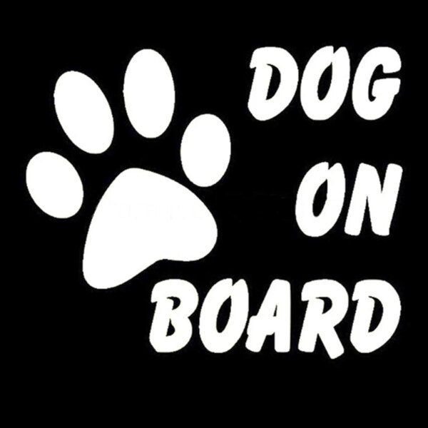 Autocollants voiture élégants pour bébé chien à bord, panneau d'avertissement réfléchissant Dacel