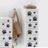 Autocollants muraux aux empreintes de chiens mignons, décor de maison pour chambres d'enfants
