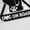 Autocollant chien à bord, décoration en vinyle, 12.7CM x 14CM, autocollant pour voiture, camion, pare-chocs