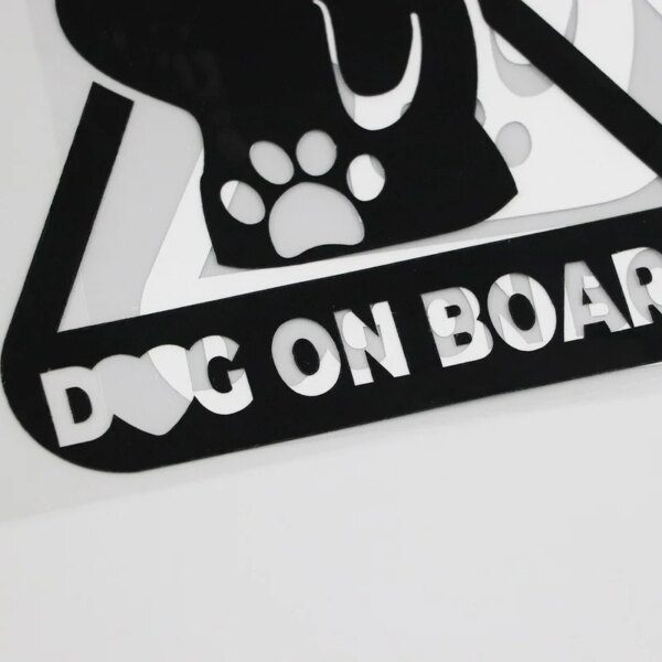 Autocollant chien à bord, décoration en vinyle, 12.7CM x 14CM, autocollant pour voiture, camion, pare-chocs