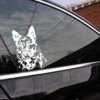 autocollants voiture et chien, 18cm x 12cm, décoration de moto