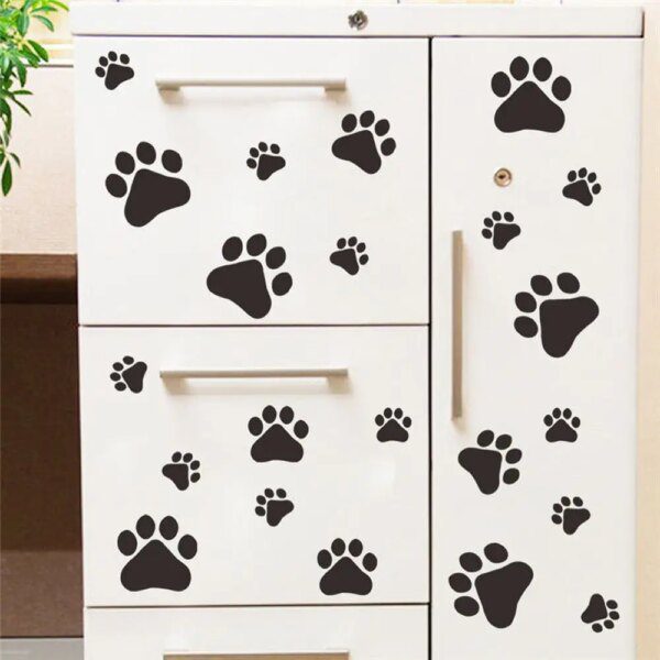 Autocollant mural vinyle pattes de chat & chien – 22 griffes