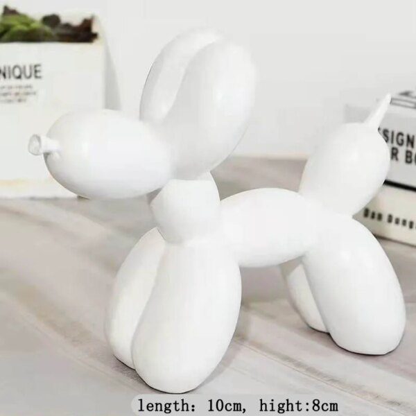 Mini sculpture chien ballon – Ornement mignon en résine pour bureau