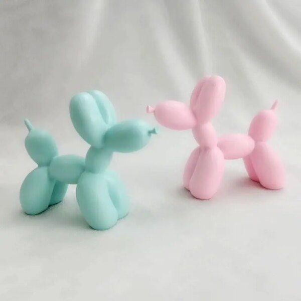 Mini sculpture chien ballon – Ornement mignon en résine pour bureau